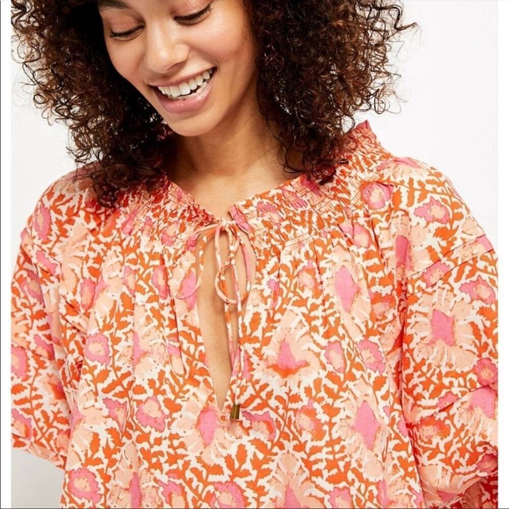 Free People Willow Printed Blouse Size XSmall​ - Picture 3 of 10